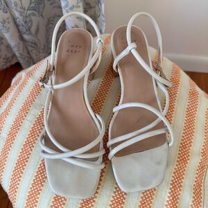 Target shoes / white strapy heels